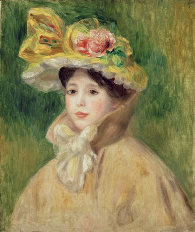 Ragazza con mantello giallo, 1901 da Pierre Auguste Renoir